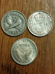 Lot srebrnjaka 3 Pence