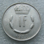 LUXEMBOURG 1 FRANC 1978