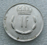 LUXEMBOURG 1 FRANC 1981