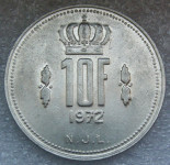 LUXEMBOURG 10 FRANCS 1972