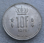 LUXEMBOURG 10 FRANCS 1976