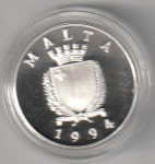 MALTA 5 LM 1994 AG UNC