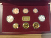 Malta//Euro kovanice,set od 1 centa do 2e+pozlacena poluga//Unc