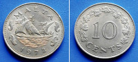MALTA MALTA 10 CENTS 1972 KM. 11 - BROD TEGLENICA i DVA DUPINA