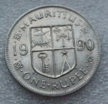 Mauritius 1 Rupee 1990