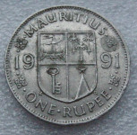 Mauritius 1 Rupee 1991