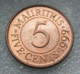 Mauritius 5 Cents 1999