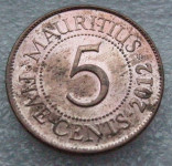 Mauritius 5 Cents 2012