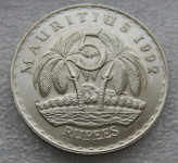 Mauritius 5 Rupees 1992
