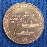 Medalja povodom 10. obljetnice Hamburger Verkehrsverbund 1965. - 1975.