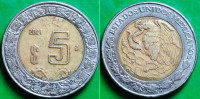 Mexico 5 pesos, 2001 ***/