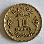 MOROCCO- 10 FRANCS 1952.