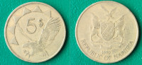 Namibia 5 dollars, 1993 +/ 2,00 EURO !!!