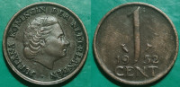Netherlands 1 cent, 1952 ***/