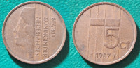 Netherlands 5 cents, 1987 / 0,80 EURO !!!