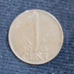 Nizozemska 1 cent 1948 Wilhelmina