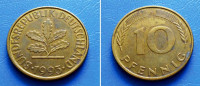 NJEMAČKA GBR GERMANY 10 PFENNIG 1993 F KM:108 - LISTOVI HRASTA