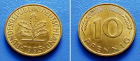 NJEMAČKA GBR GERMANY 10 PFENNIG 1993 J KM:108 - LISTOVI HRASTA