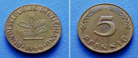 NJEMAČKA GBR GERMANY 5 PFENNIG 1966 J KM:107 - LISTOVI HRASTA