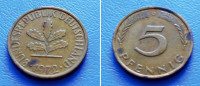 NJEMAČKA GBR GERMANY 5 PFENNIG 1972 D KM:107 - LISTOVI HRASTA
