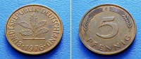 NJEMAČKA GBR GERMANY 5 PFENNIG 1976 G KM:107 - LISTOVI HRASTA
