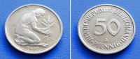 NJEMAČKA GBR GERMANY 50 PFENNIG 1990 A KM:109.2 - SADNICA HRASTA