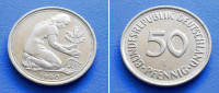 NJEMAČKA GBR GERMANY 50 PFENNIG 1990 F KM:109.2 - SADNICA HRASTA