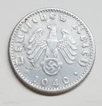 NJEMAČKA GERMANY, 50 REICHSPFENNIG, 1940.