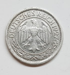 NJEMAČKA GERMANY, WEIMAR, 50 REICHSPFENNIG, 1927.