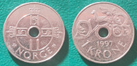 Norway 1 krone, 1997 / 1,20 EURO !!!