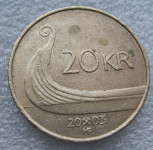 NORWAY 20 KRONER 2003
