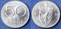 Norway 50 öre, 1984 ***/ 0,80 EURO !!!