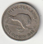 ONE FLORIN 1948 NEW ZELAND