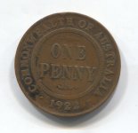 ONE PENNY 1922. AUSTRALIA, KING GEORGE V