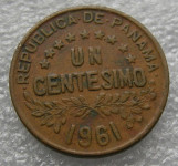 PANAMA 1 CENTESIMO 1961