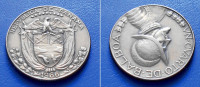 PANAMA PANAMA 1/4 BALBOA 1966 KM. 11a - VASCO NUNEZ DE BALBOA