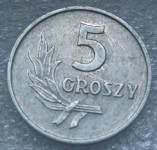 POLAND 5 GROSZY 1962