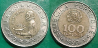 Portugal 100 escudos, 1990 Pedro Nunes ***/