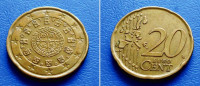 PORTUGAL PORTUGUESA 20 EURO CENT 2002 KM.744