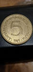 PRODAJEM KOVANICU 5 DINARA
