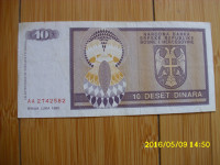 Republika Srpska 10 dinara 1992.