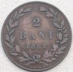 Rumunjska 2 bani,1867.g.