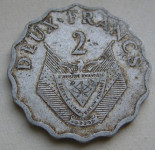 RWANDA 2 FRANCS 1970