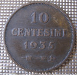 SAN MARINO 10 CENTESIMI 1935