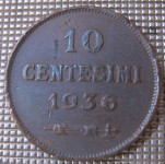 SAN MARINO 10 CENTESIMI 1936R