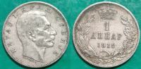 Serbia 1 dinar, 1912 srebrnjak ****/