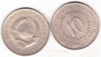 SFRJ 10 DINAR 1978,1977,1978,1979,1980 KOM 0,8€