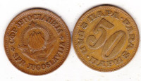 SFRJ 50PARA 1965,1976,1977,1978,1980 KOM 0,5€