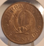 SIJERA LEONE 1964 - 1 CENT