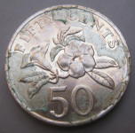 SINGAPORE 50 CENTS 1985